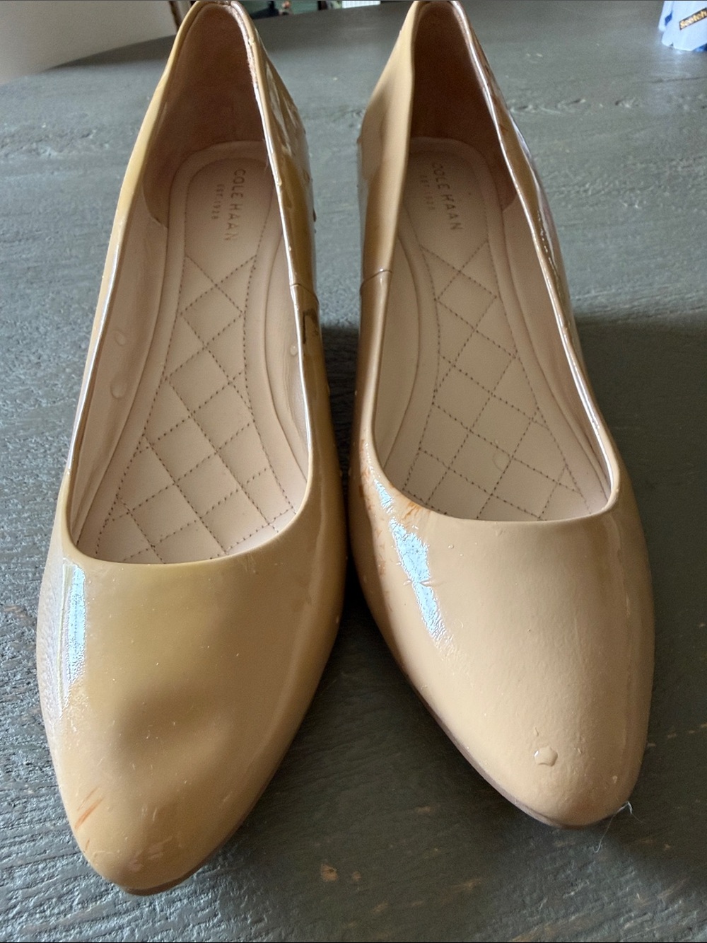 New Cole Haan nude wedges size 7.5